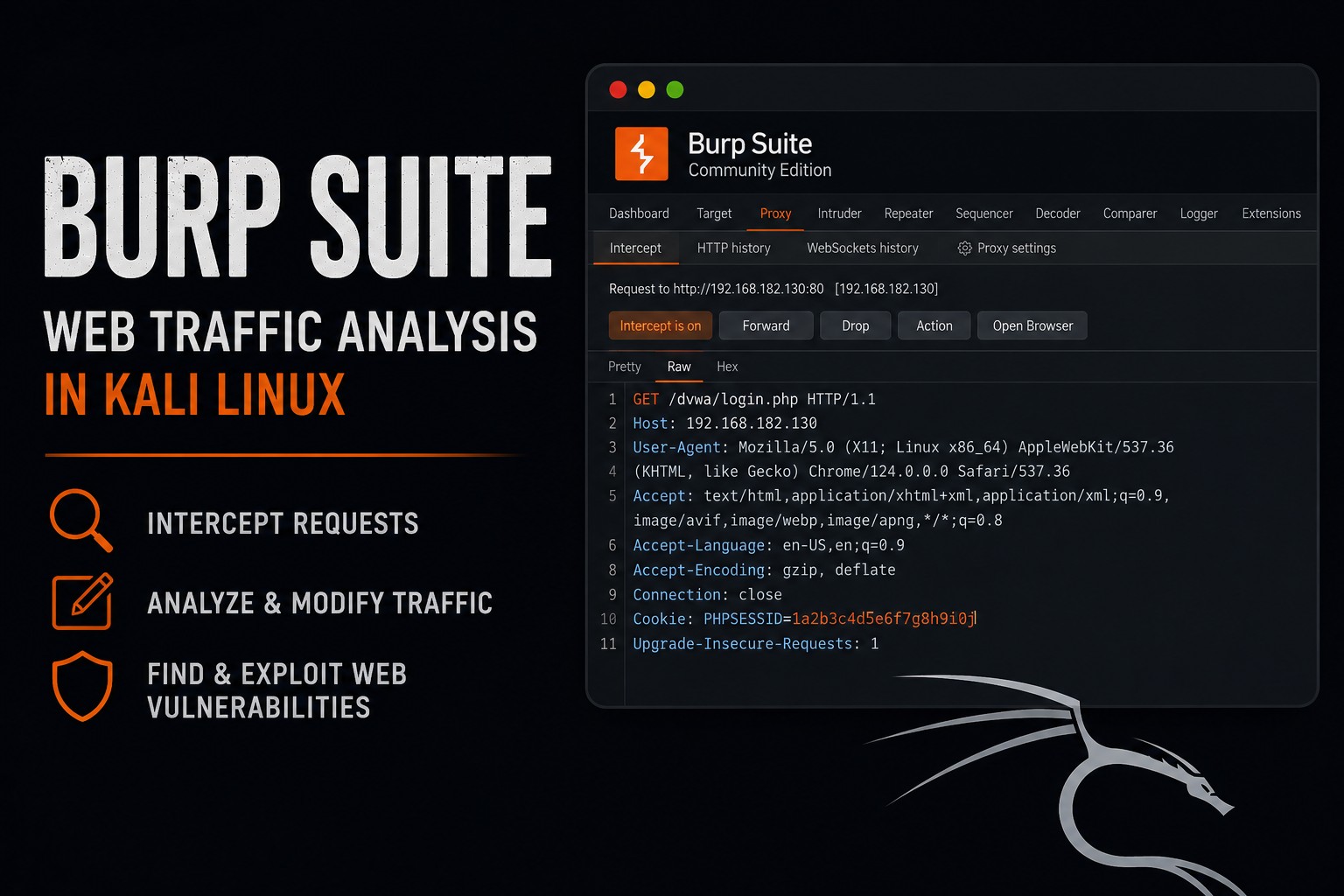 burp suite kali linux web interception