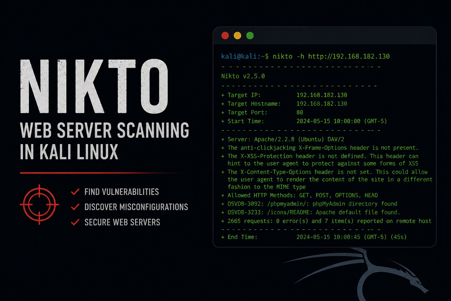 nikto kali linux web scanning